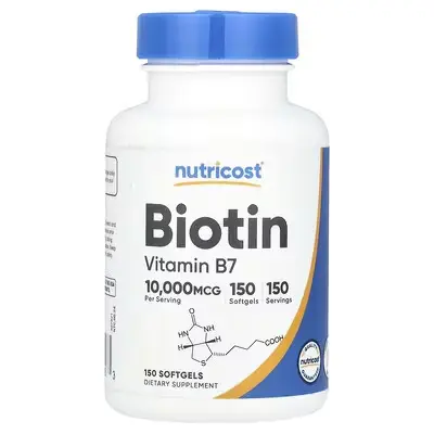 Nutricost Biotin Vitamin B7 10,000 mcg, Capsules